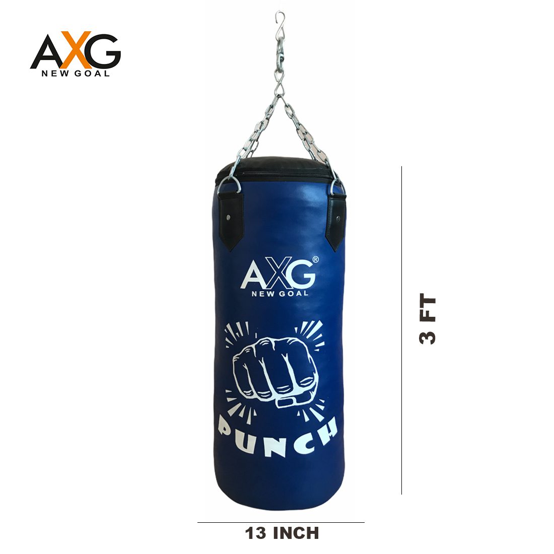 alt="AXG New Goal Boxing PU Punching Bag with Chain"