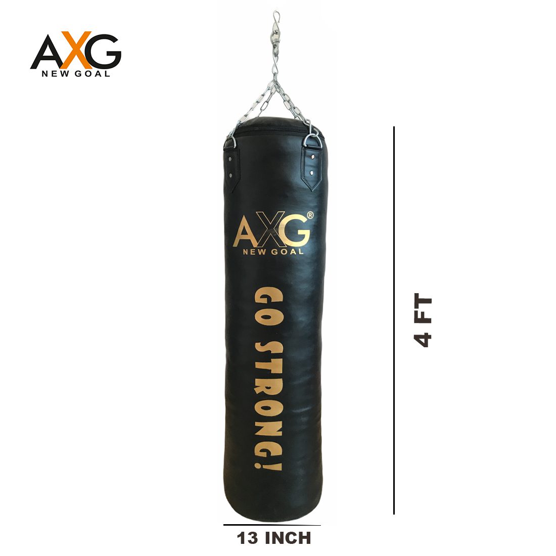 alt="AXG New Goal Boxing PU Punching Bag with Chain"