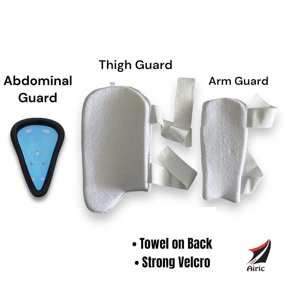 alt="Airic Cricket Thigh, Arm & Groin Guard Combo"