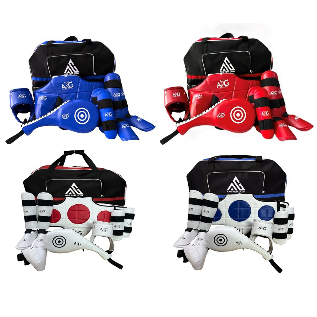 alt="AXG New Goal Taekwondo Kit with Bag Combo of 7"